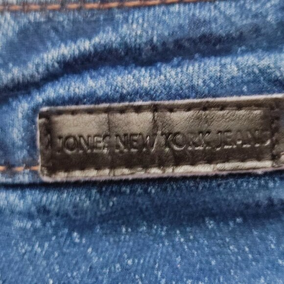 Jones New York Lexington jeans women's size 12 denim blue straight high rise - Picture 5 of 16